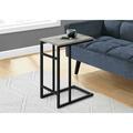 Daphnes Dinnette 24 in. Gray & Black Metal Accent Table DA3079088